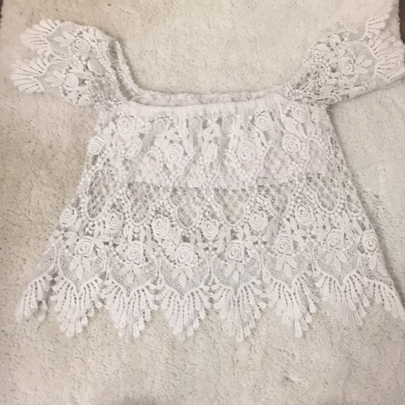 Off the shoulder lace top - Picture 2 of 4